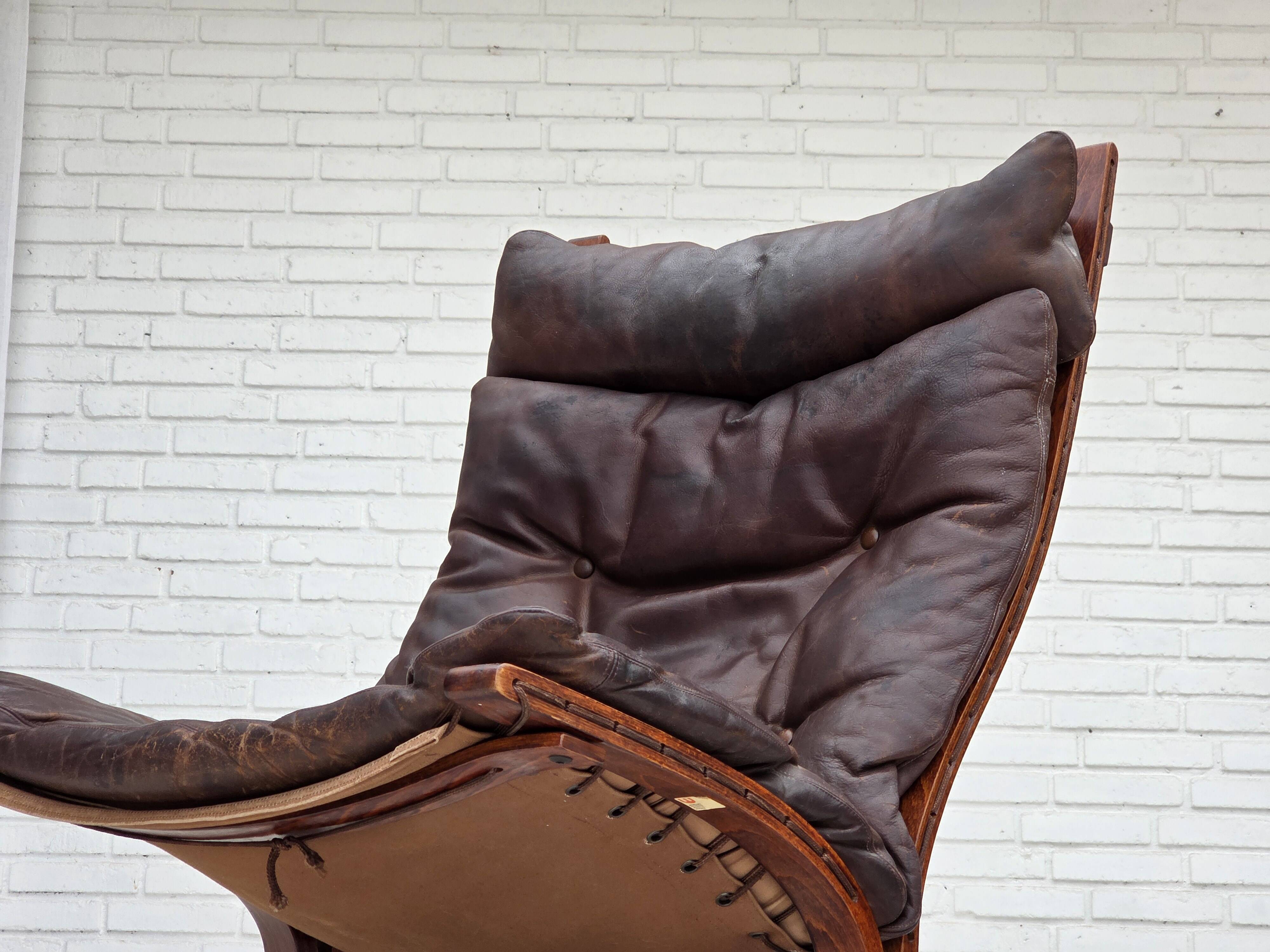 1970s, Norwegian design by Sigurd Ressel. Armchair model "Falcon".