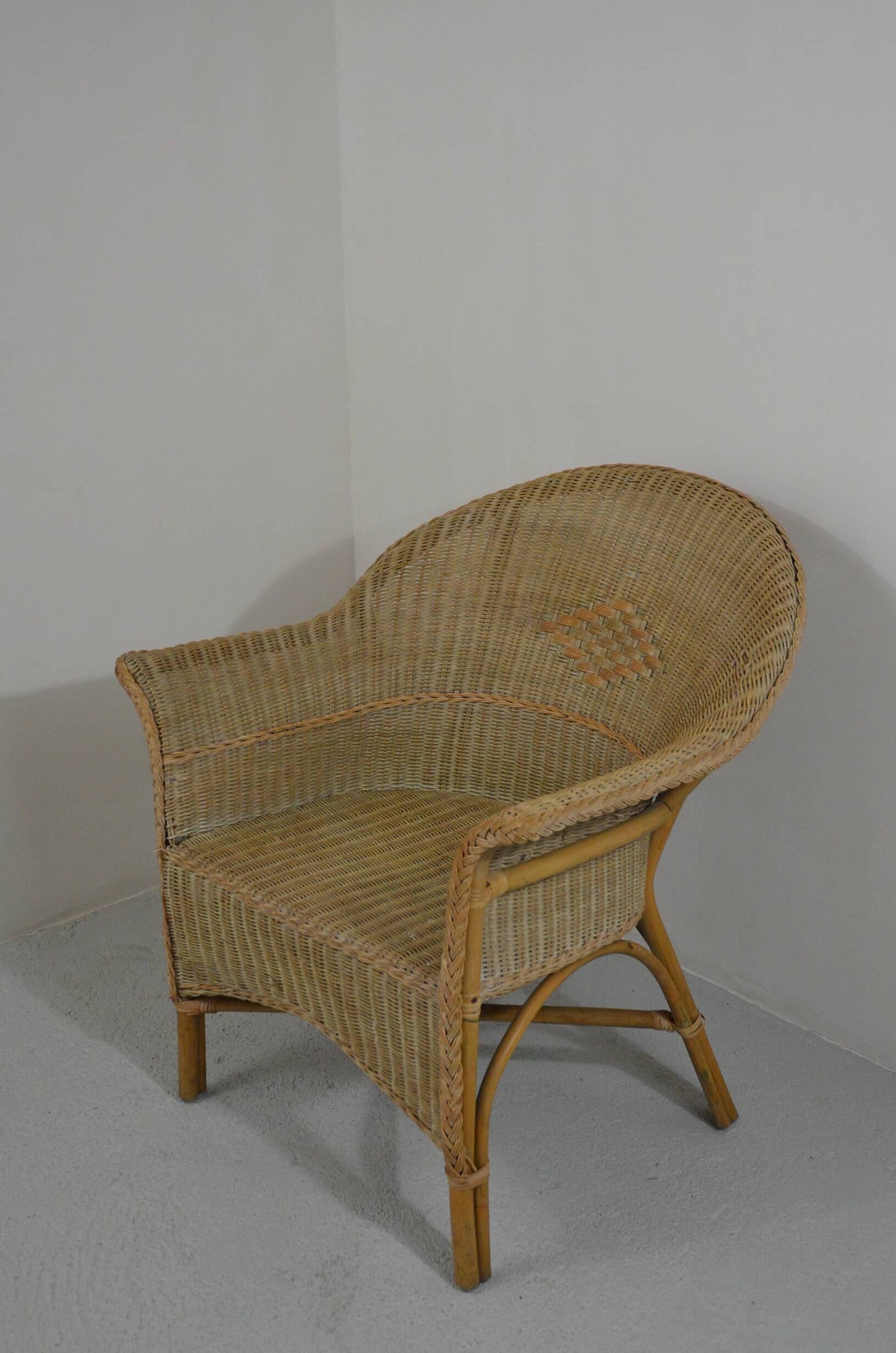 Rattan armchair