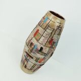 Large italian mid century vase nuovo rinascimento decor pompei