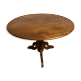 ROUND TABLE IN SOLID WALNUT NINETEENTH
