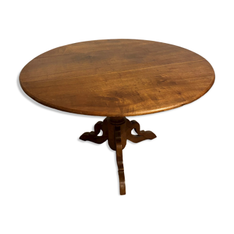 ROUND TABLE IN SOLID WALNUT NINETEENTH