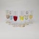 1950 Elegant and Gorgeous Italian Mid Century Vintage Napoleon Decanter with 6 Glasses