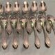 Suite of 12 small silver metal spoons in Louis XV style