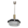 1970s Czechoslovak Kamenický Šenov Cut Glass and Chrome Pendant Light