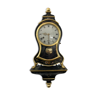 Ancienne pendule horloge suisse neuchâteloise frianon cartel bois 60 cm