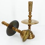 Pair of altar candlesticks in brass, Vietnam, 20th century