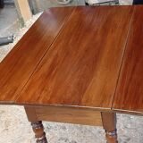Small table with flaps in blond mahogany with one drawer