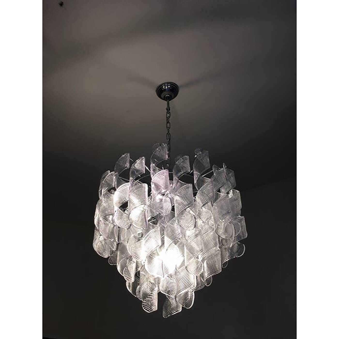 Murano Glass Sputnik Chandelier With Swirling Italian Glass