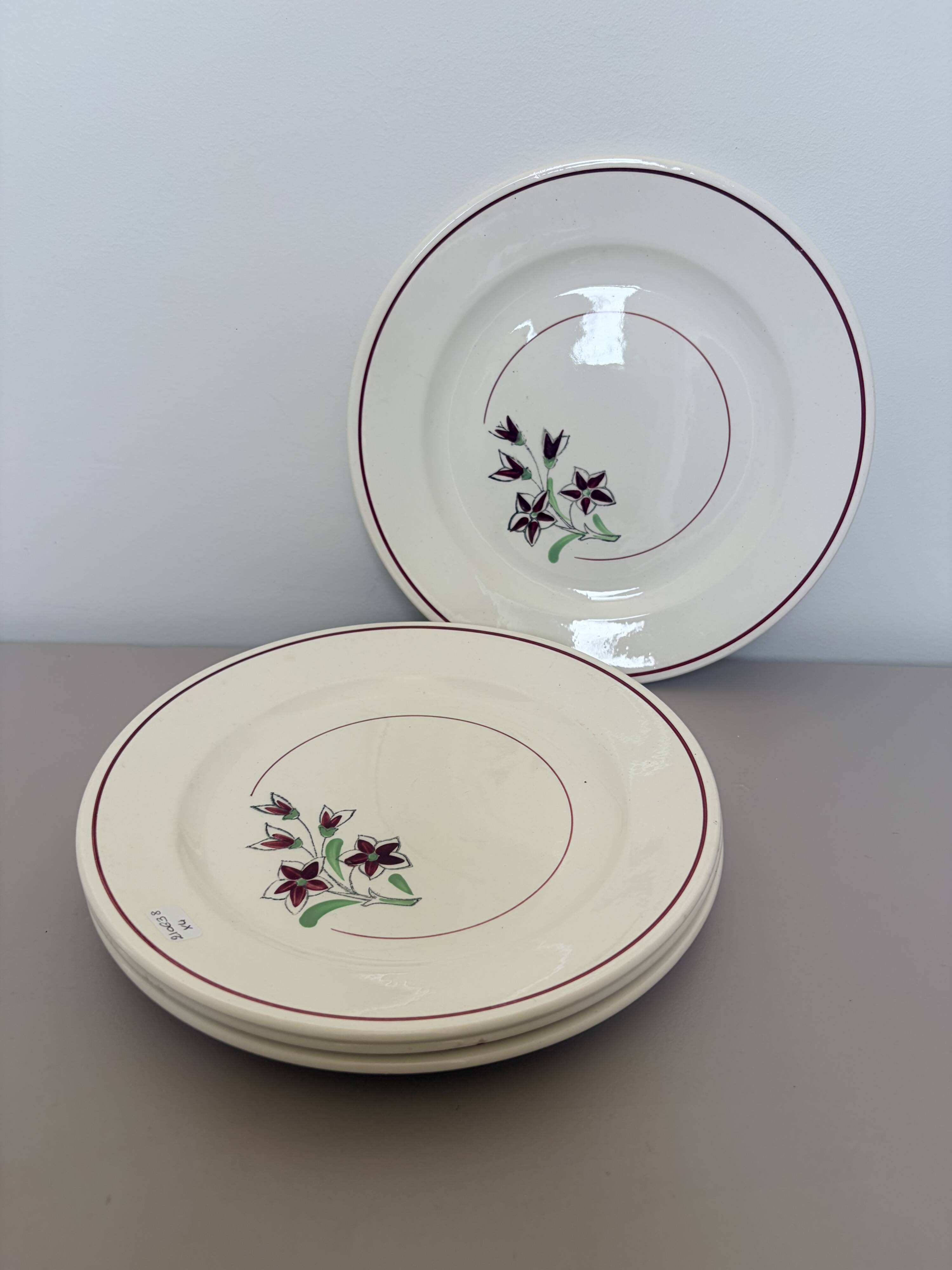 4 vintage flat plates from the Salins factory 210638