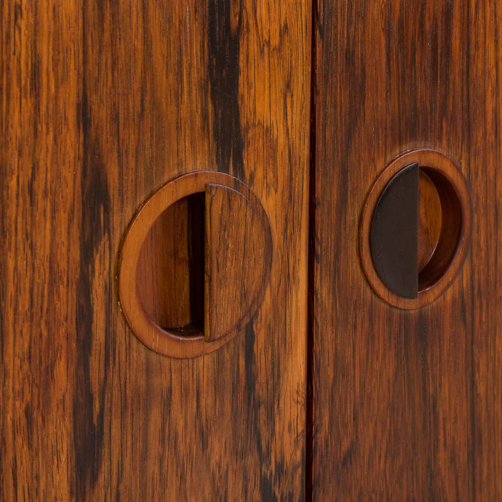 Hansen and Guldborg rosewood wall unit with a desk, Denmark 1960s