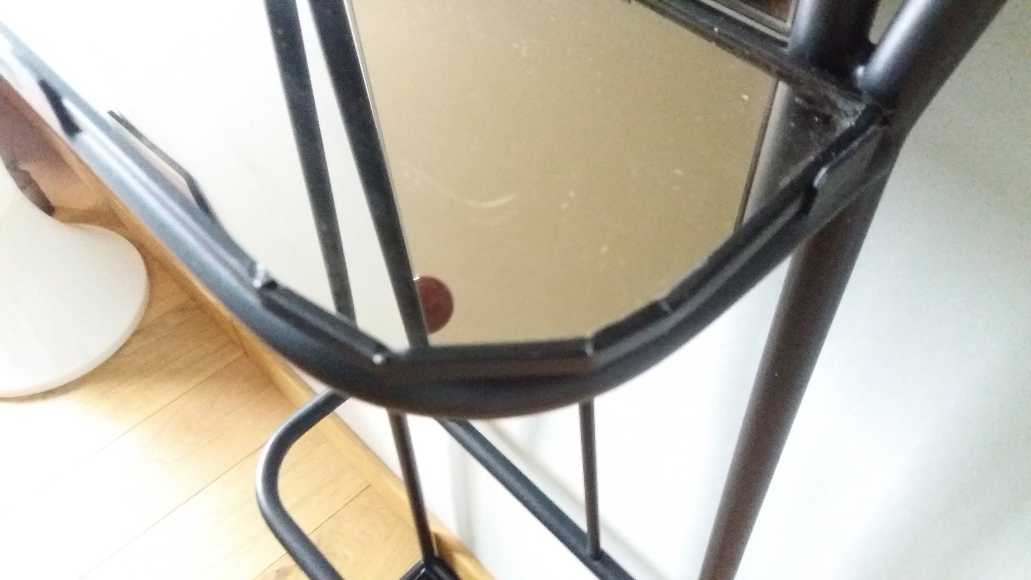 Vestiaire porte manteau boules de billard et miroir style Roger Feraud