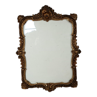 Cadre XIXe siècle, bois stuc doré 41x31 feuillure 31x23 cm style louis XV SB