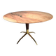 Table ronde de milieu de siècle avec plateau en marbre de Melchiorre Bega, années 1950.