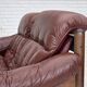 1970s, 2-seater Swedish sofa, brown leather with patina, dark beech wood.