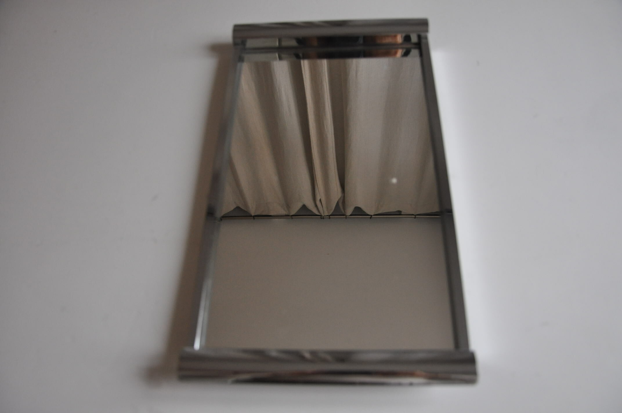 Plateau miroir métal chromé vintage