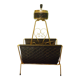 Free-standing ashtray with magazine holder