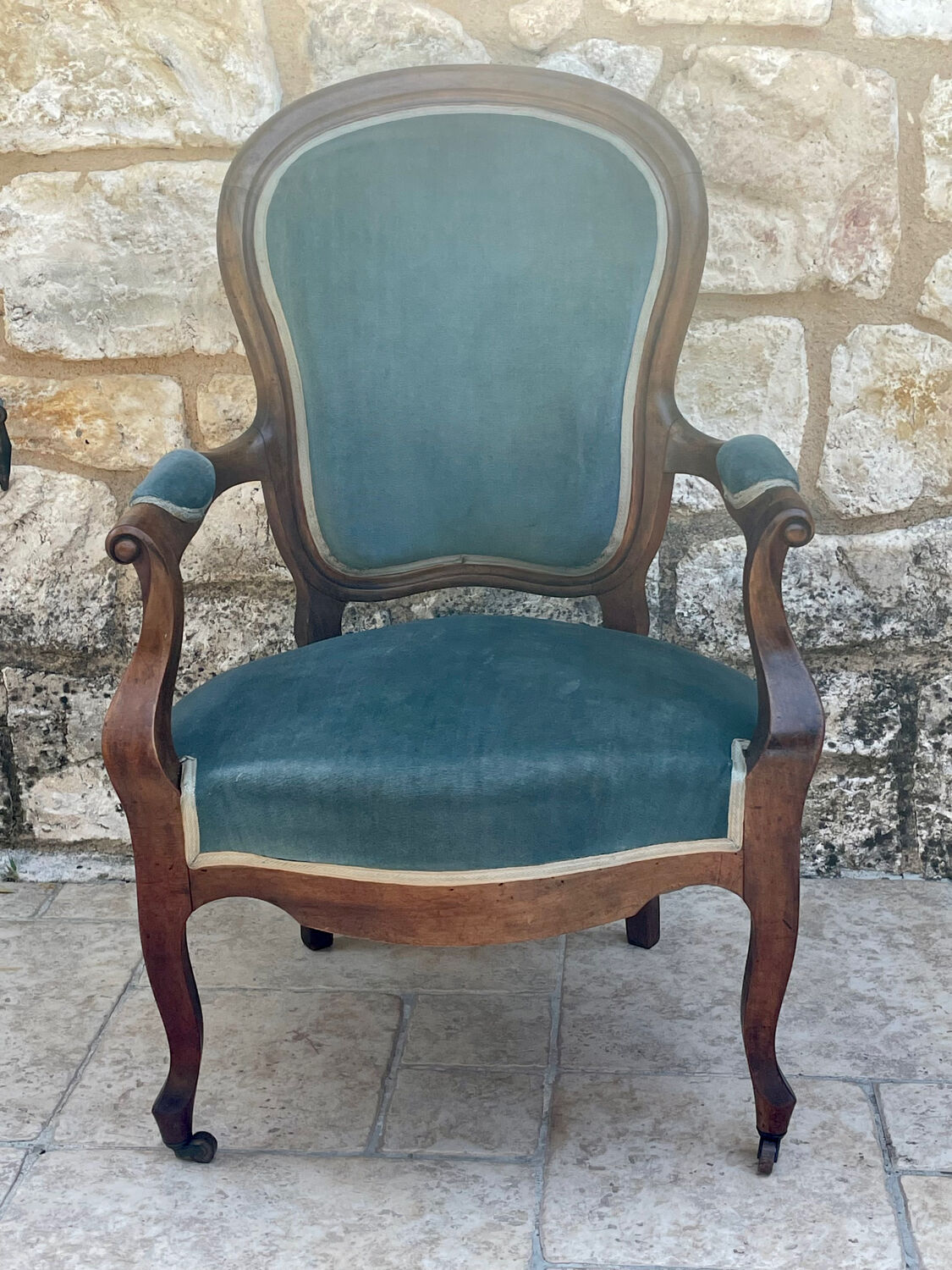 Napoleon III style mahogany armchair