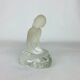 Vintage moulded glass mermaid sculpture.