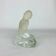 Vintage moulded glass mermaid sculpture.
