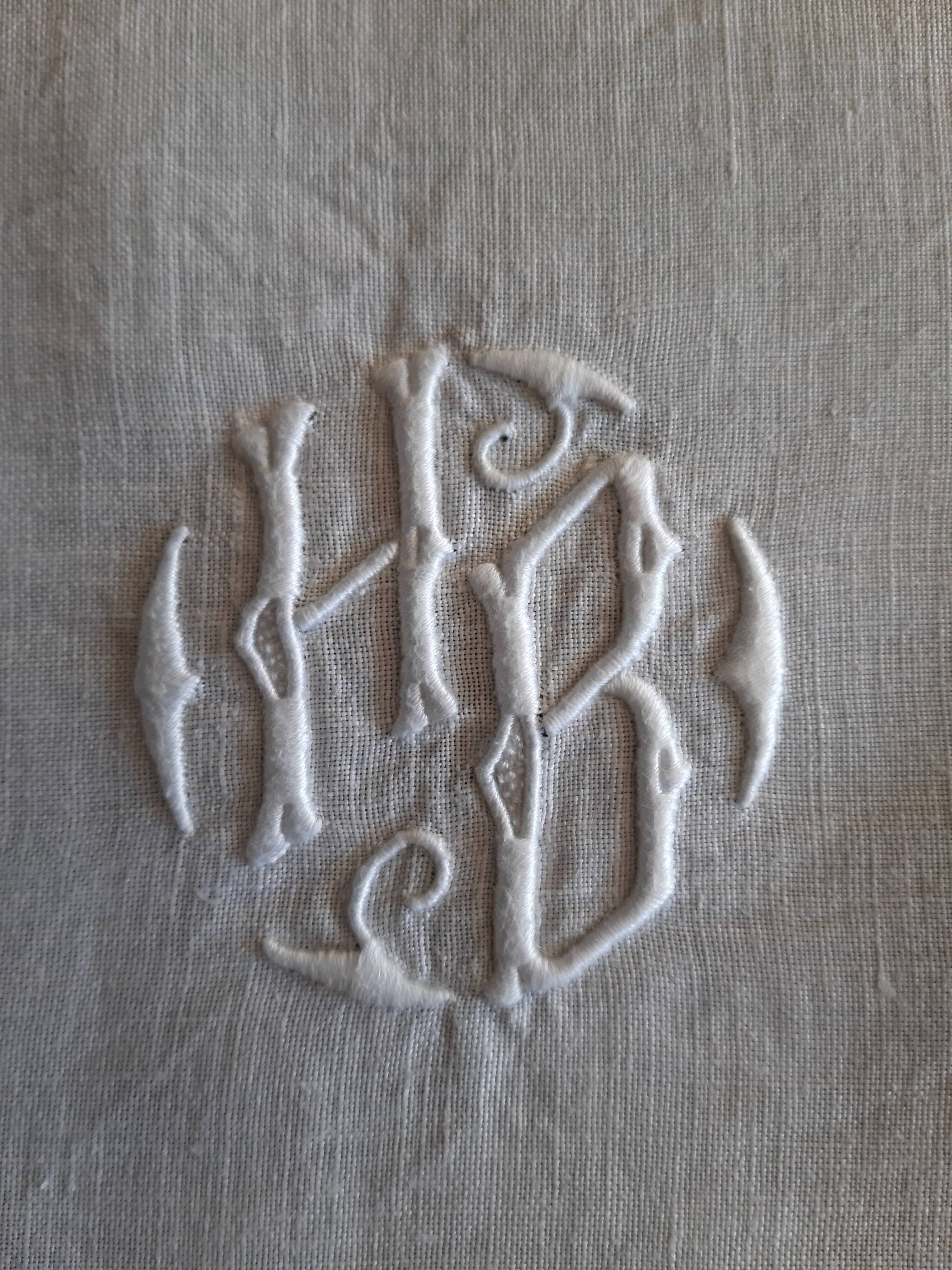 Old linen tablecloth