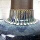 Pair of large blue table lamps Søholm Einar Johansen Denmark 1960s