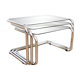 Bauhaus style metal and glass trundle tables