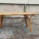 1970s rattan dining table