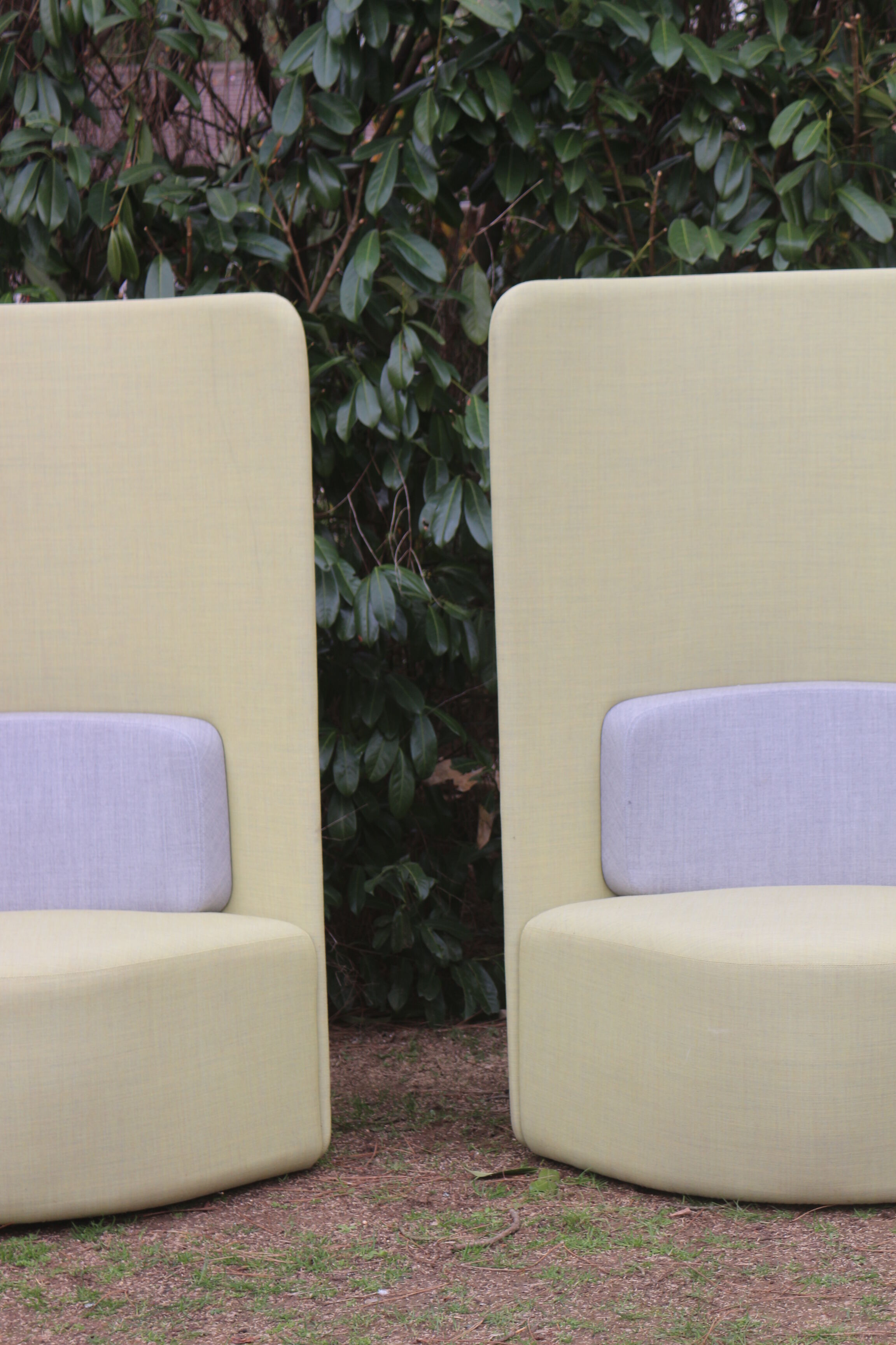 Pair of armchairs back high Shuffle design
