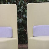 Pair of armchairs back high Shuffle design