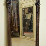 Large antique carved wooden mirror – Louis XV style – late 19th century
