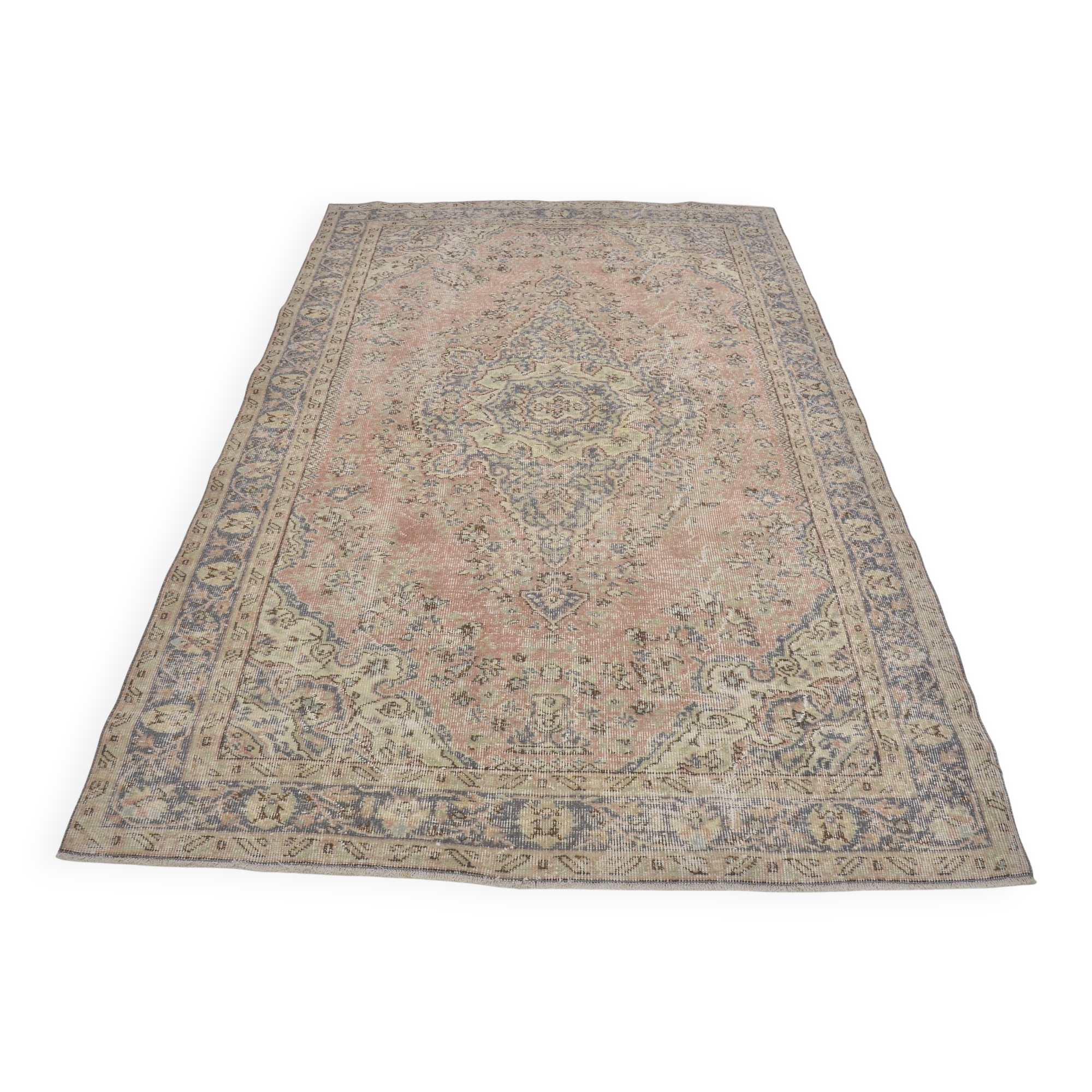 Oushak Vintage Floor Wool Rug sku1350
