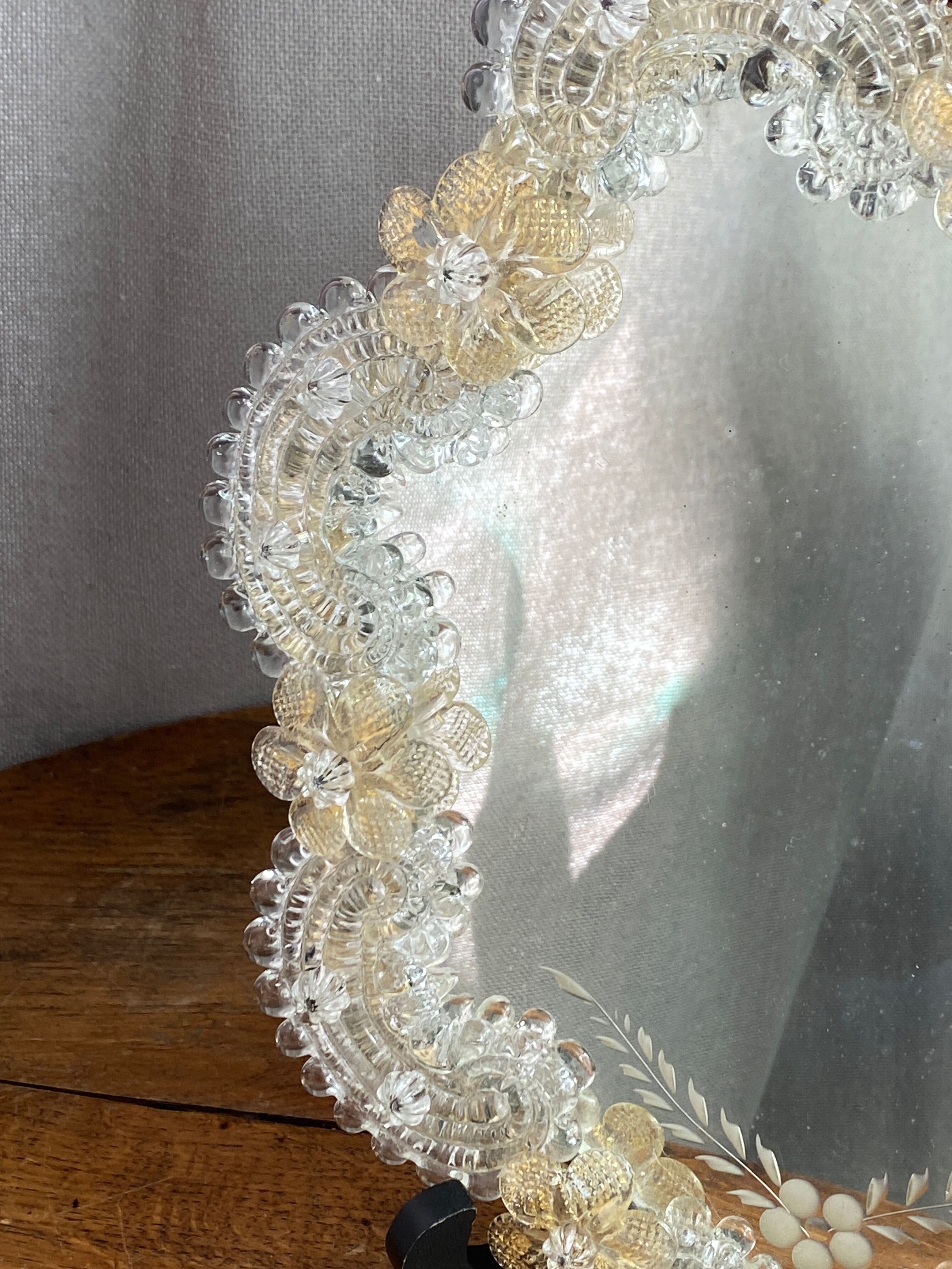 Venetian mirror made of Murano glass