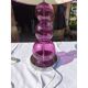 Lampe vintage en chrome et verre de couleur