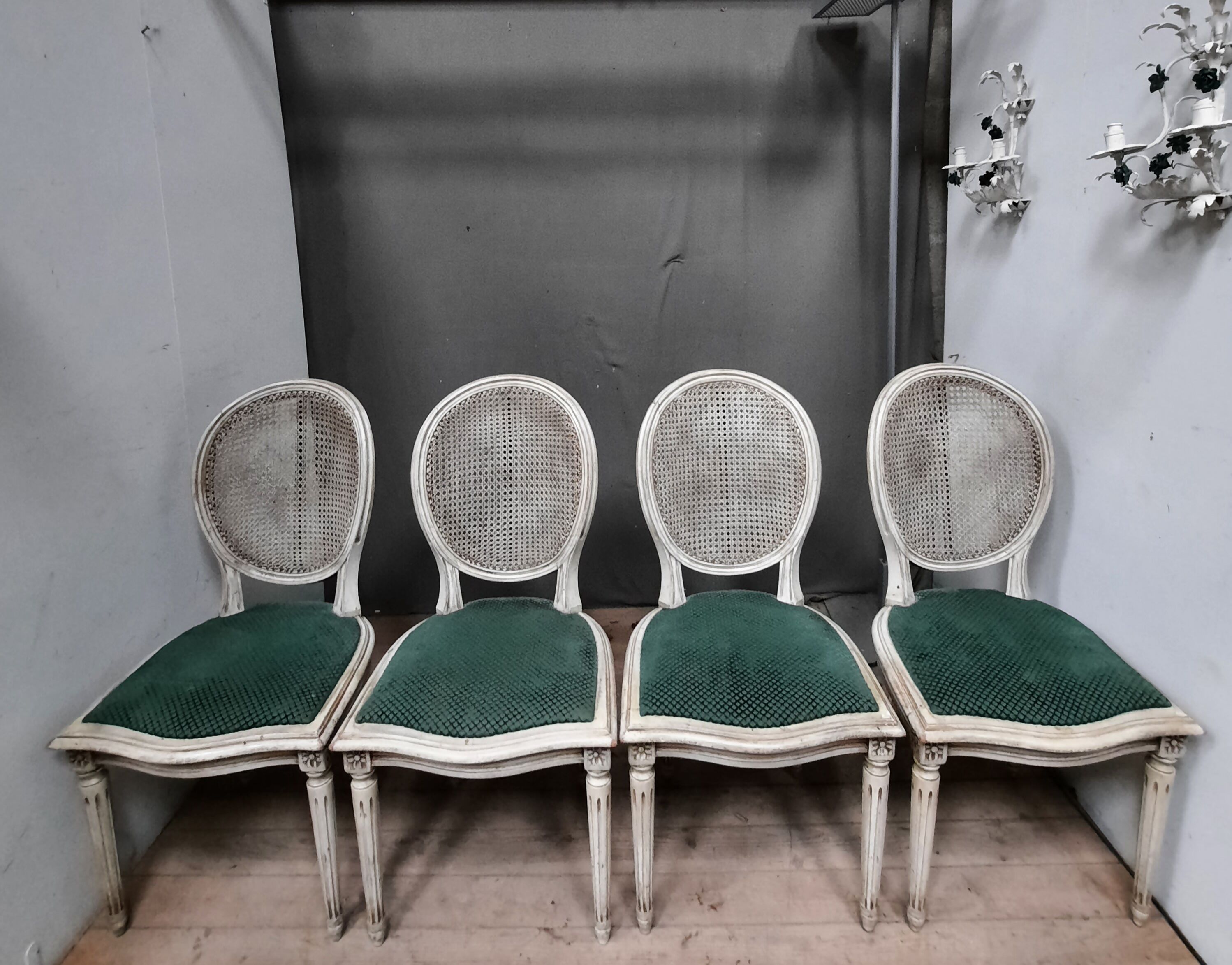 Suite of 4 Louis XVI style chairs
