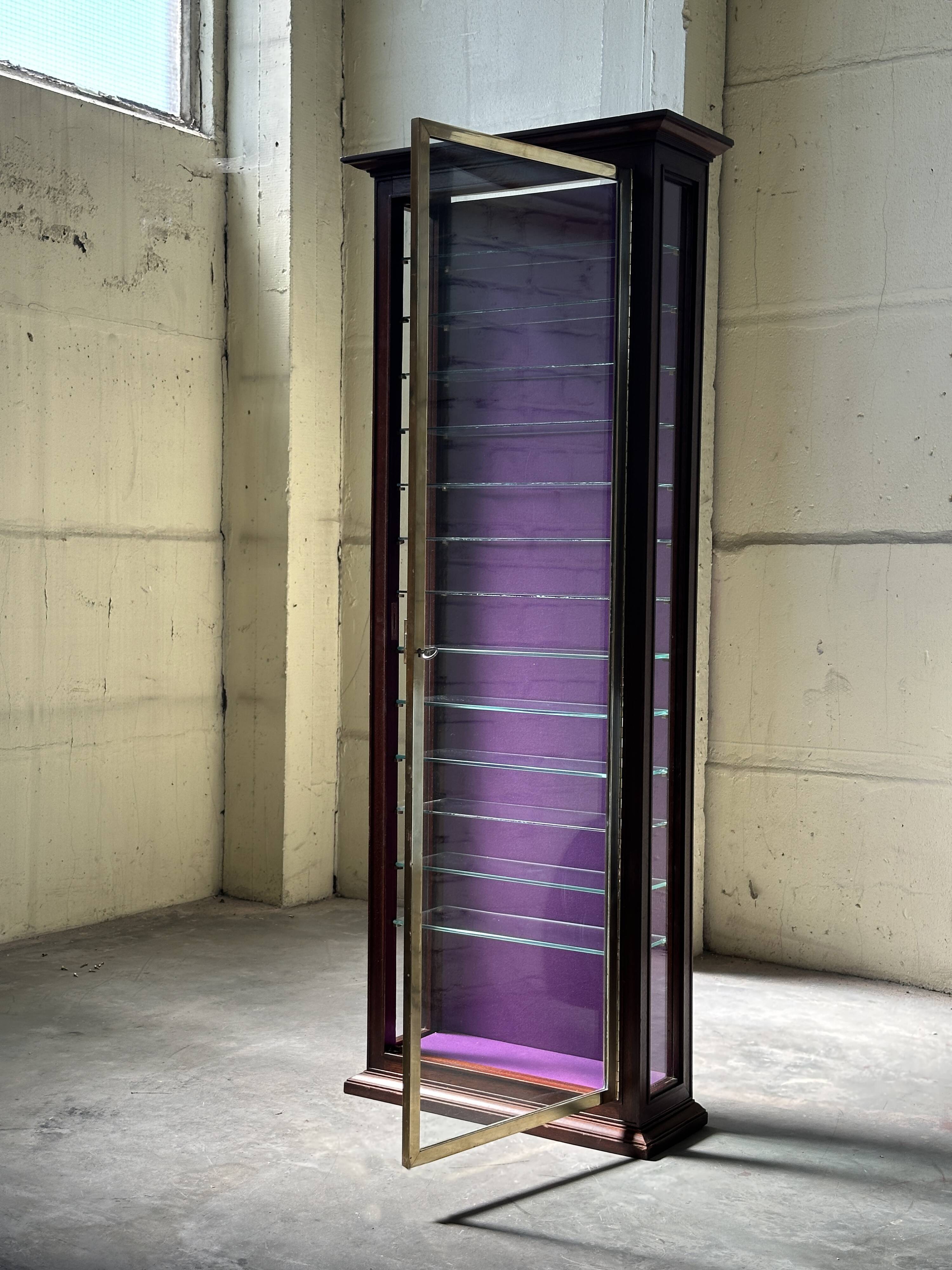 20th-Century “Pope Purple” Oak Display cabinet