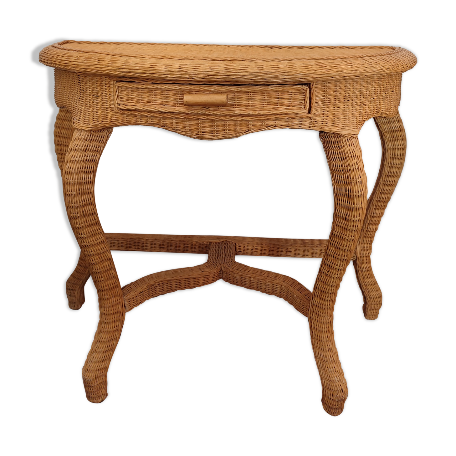 Rattan console dressing table