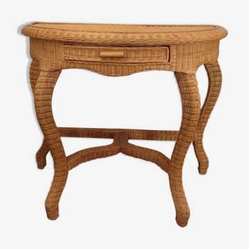 Rattan console dressing table