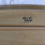 Very large fish dish stamped “Grès CNP Village France”