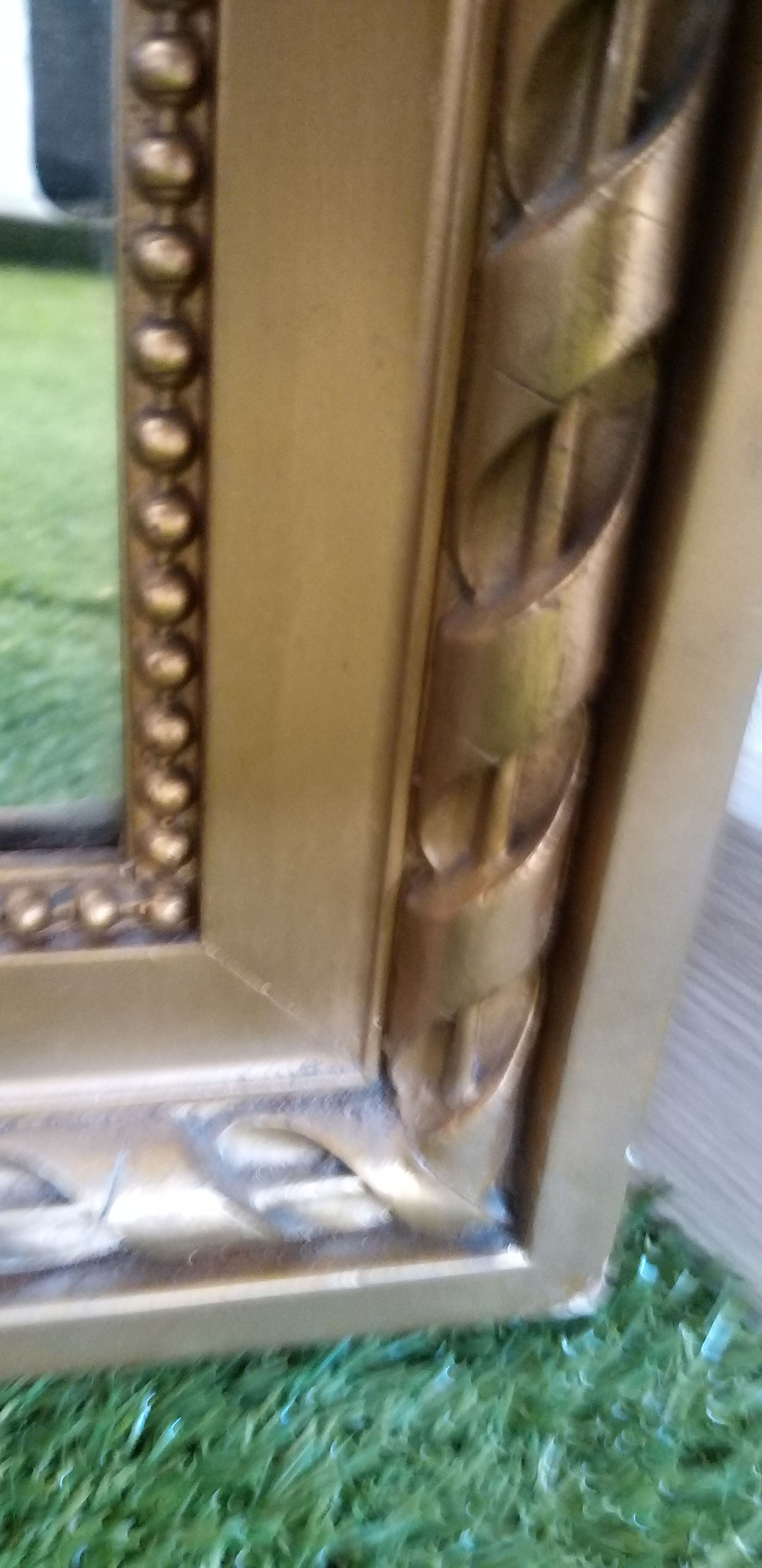 Golden trumeau mirror 73x135cm