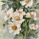 Watercolor on paper still life bouquet of flowers by J. Crédey 20th century