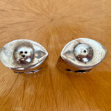 Vintage silver metal salt and pepper shaker
