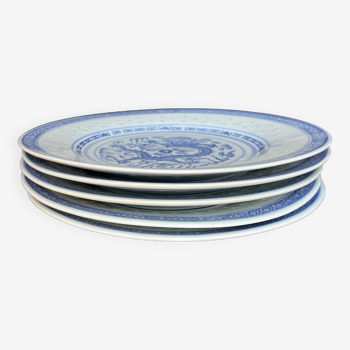 5 assiettes plates asiatique