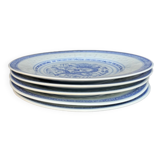 5 assiettes plates asiatique