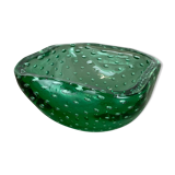 Murano Glass Bullicante "Green" Bowl Element Shell Ashtray Murano, Italy, 1970s