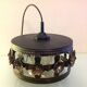 Suspension in enamelled amber glass / vintage 60s-70s