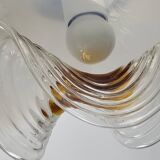 Lampe suspendue en verre de Murano effet brume en forme de vague