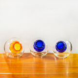 Tris of Murano glass vases by Enrico Capuzzo for Vistosi Italia Anni '60
