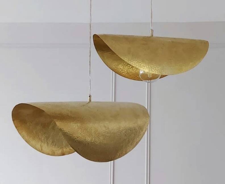 Hammered brass suspension diameter 80