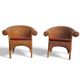 2 x rattan  arm chairs 1980s with original upholstery