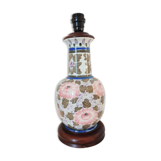 Pied de lampe vase fleuri